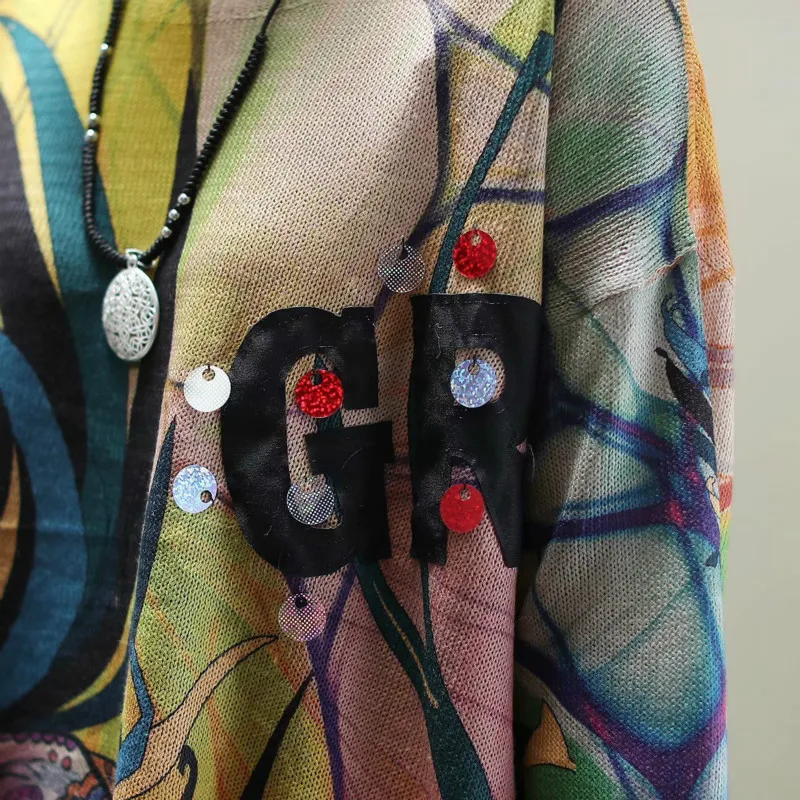 Max LuLu New 2020 British Fashion Ladies Vintage Printed Sweaters Women Casual Loose Knitted Pullovers Female Jumpers Plus Size | Женская