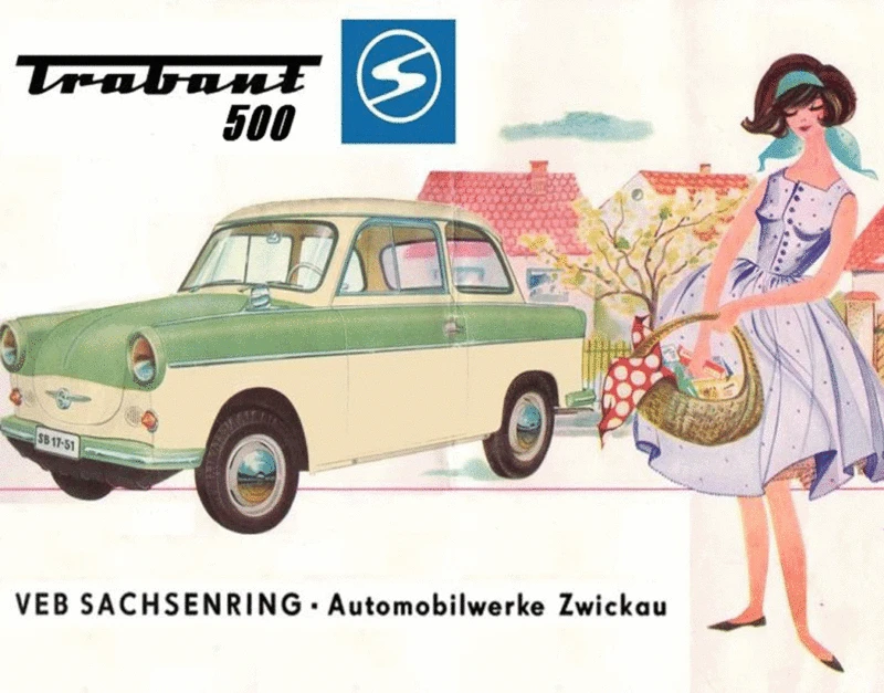 

TRABANT 500 VINTAGE GARAGE METAL TIN SIGN POSTER WALL PLAQUE