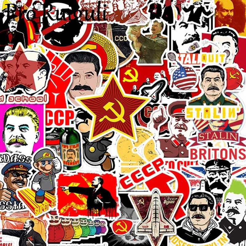 

50pcs World War II Russia CCCP Children Stickers Skateboard Guitar Suitcase Girls scrapbooking Sticker Kids Graffiti Toys