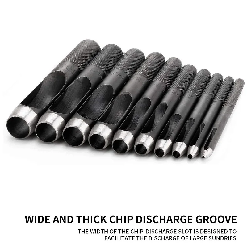 Дырокол для кожи-Круглый стальной ремесло инструмент резки ремешков часов кожи