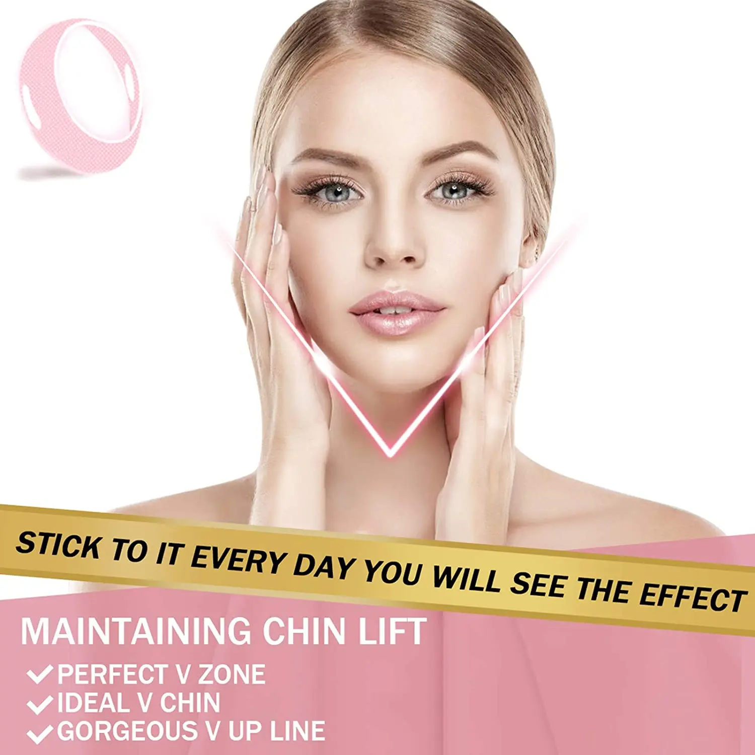 Нано-силиконовая эластичная повязка для подтяжки лица двойной редуктор