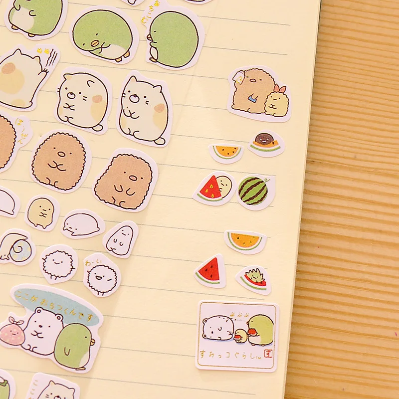 1 шт. бумажная наклейка Sumikko Gurashi милый медведь пингвин кошка декоративный клей