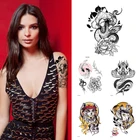 Временные татуировки-наклейки, Имитация тела, руки, груди, плеч, татуировки для мужчин и женщин, мужчин