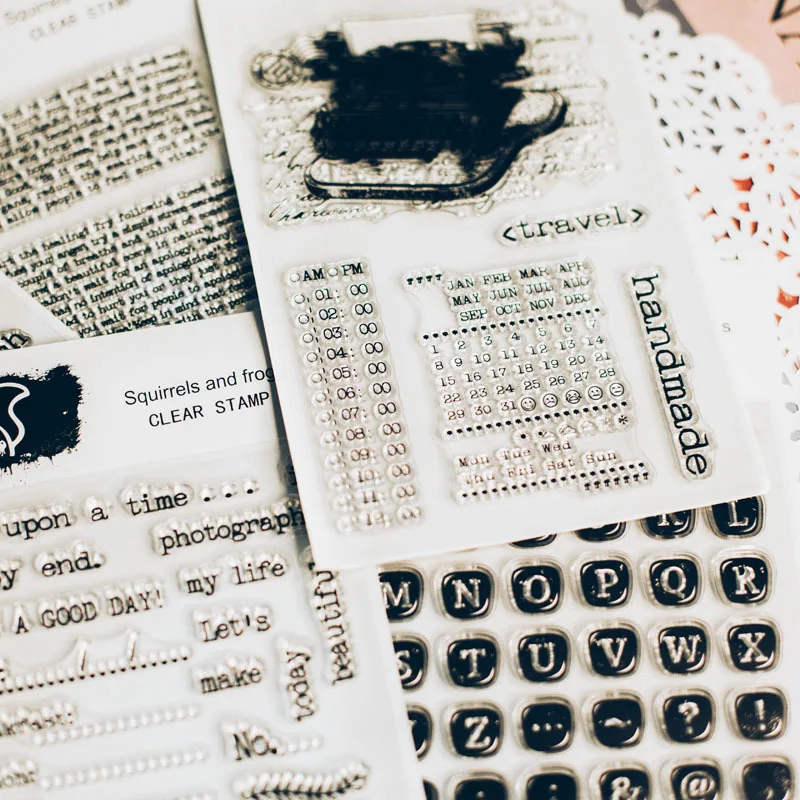 1 шт. прозрачный Ретро машинки на английском языке для художественного