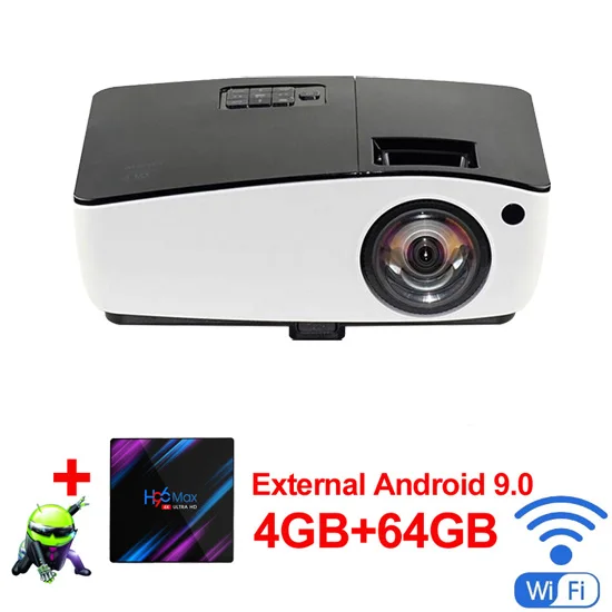 CT298 add 64GB WZATCO коротковолновый проектор дневного света HDMI домашний кинотеатр 1080p full HD 3D DLP проектор для церковного зала отеля - Цвет: CT298 add 64GB