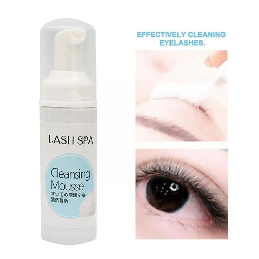 

60ml Eyelash Cleaning Foam Shampoo Pump Design Eye Detergent Supplies Mousse Makeup Extension Cleanser Cleansing Lash Lashe Q2n1
