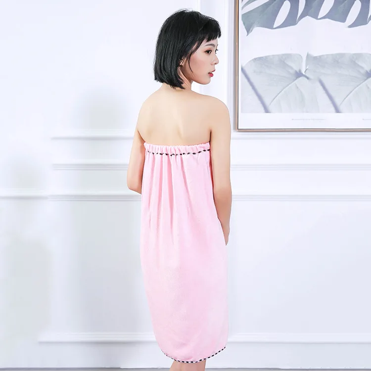 Thickened Absorbent Sexy Tube Top Bathrobe Bow Towel Microfiber Bath Skirt | Дом и сад