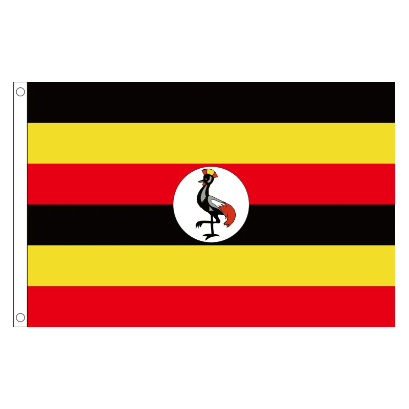 

free shipping xvggdg 90 x 150cm Uganda flag Banner Hanging National flags Uganda banner