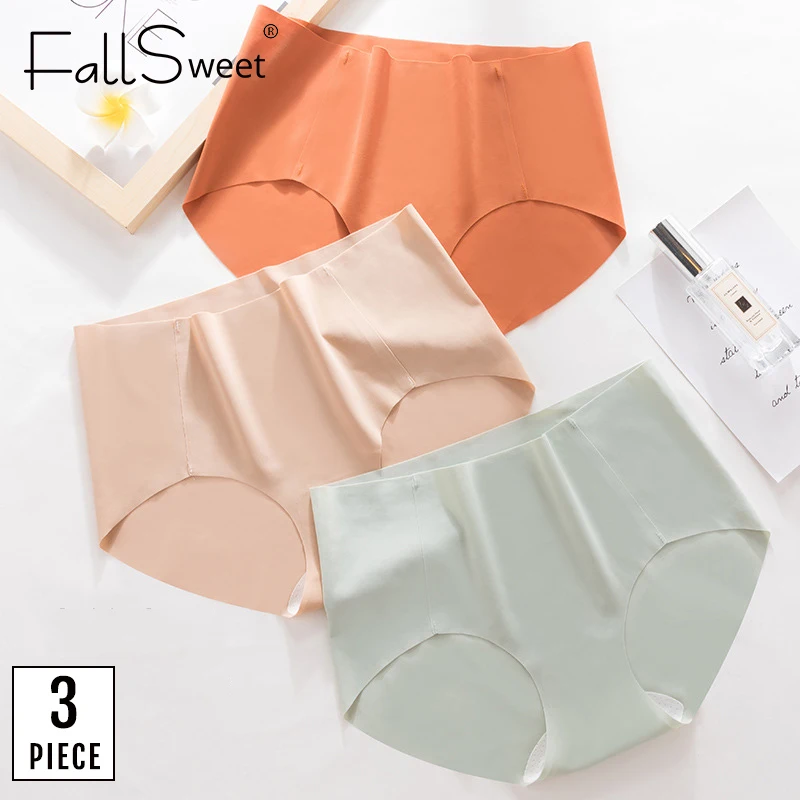 Женские бесшовные трусы невидимки со средней посадкой 3 шт./партия размеры M L