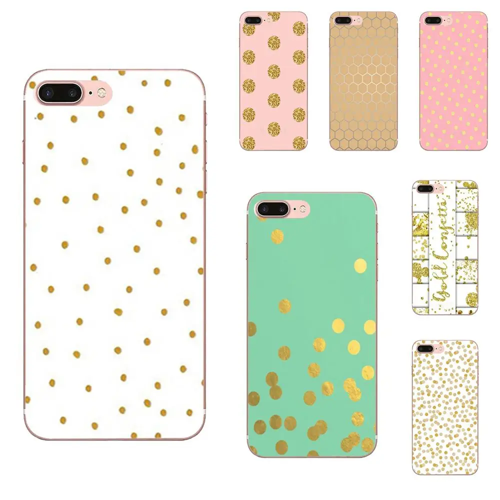 Красный розовый желтый золотой узор конфетти в горошек для huawei Honor mate 7 7A 8 9 10 20 V8 V9