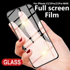 1 шт. закаленное стекло для iPhone 11 pro max стекло полное покрытие защита экрана аксессуары Защитная пленка для iphone 12 pro max