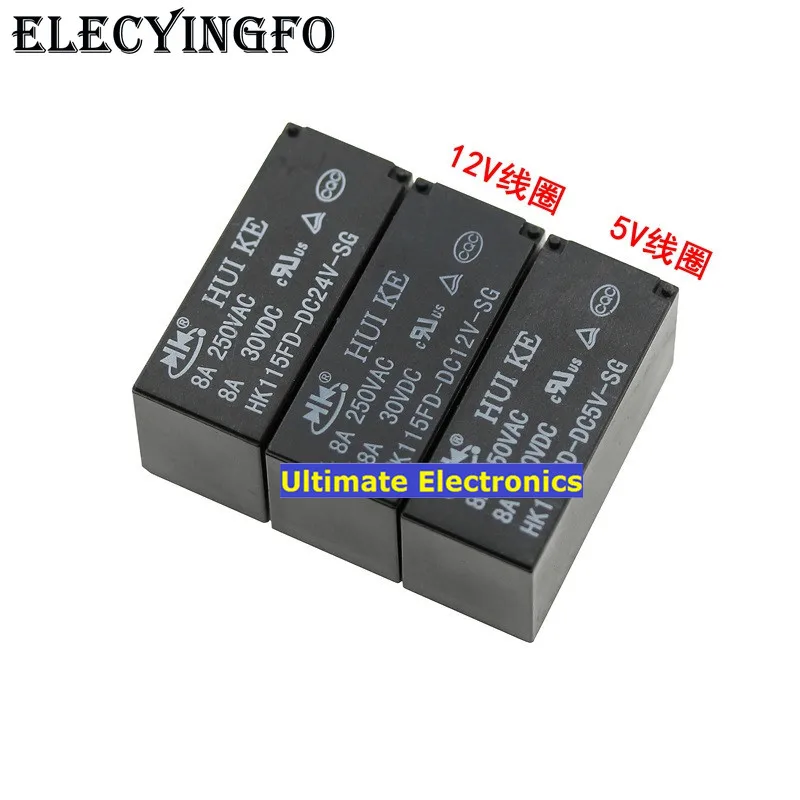 

5PCS HK115FD-DC5V-SG HK115FD-DC12V-SG HK115FD-DC24V-SG relay