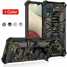 Camouflage Armor Phone Case For Xiaomi Redmi Poco X3 NFC Pro Note 10 10S 10 Pro Ring Stand Bumper Silicone Phone Back Cases