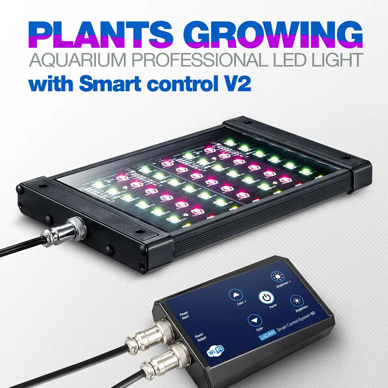 LICAH аквариум пресной воды заводской светодиодный LDP-300 - Цвет: with Timer V2