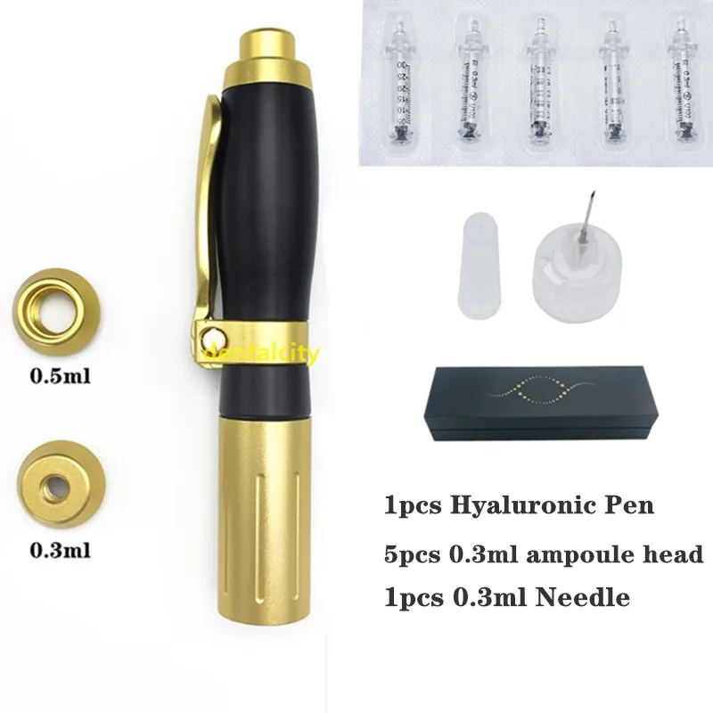 1pc pen 5pc syringe Красота кожи 2 в 1 гиалуроновая ручка 0,3 мл и 0,5 мл Гиалуроновая кислота ручка для наполнителя губ Филлер губ против морщин губ лифтинг - Color: 1pc pen 5pc syringe