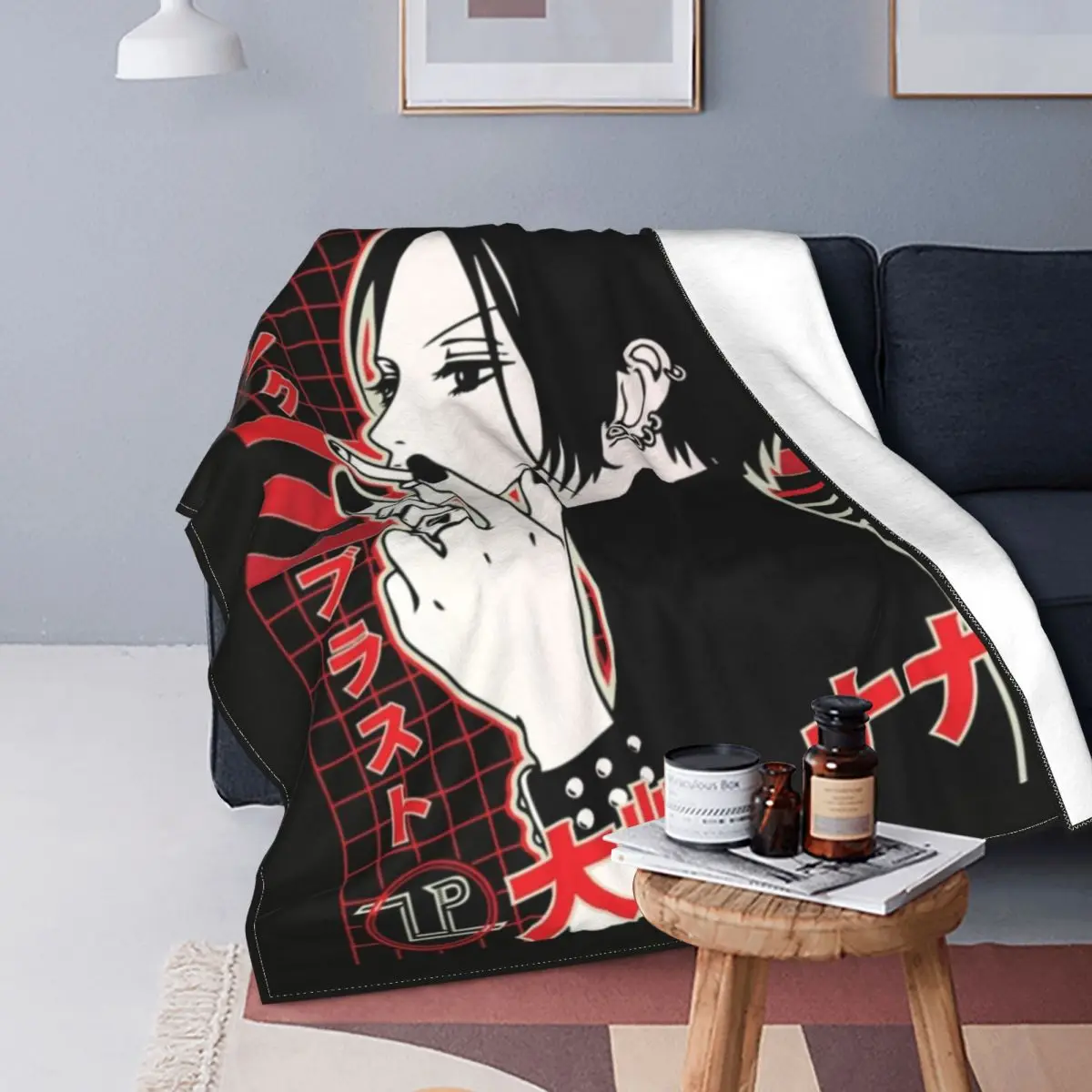

Nana Osaki Harajuku Blanket Velvet Autumn/Winter Classic Anime Lightweight Throw Blanket for Home Travel Plush Thin Quilt