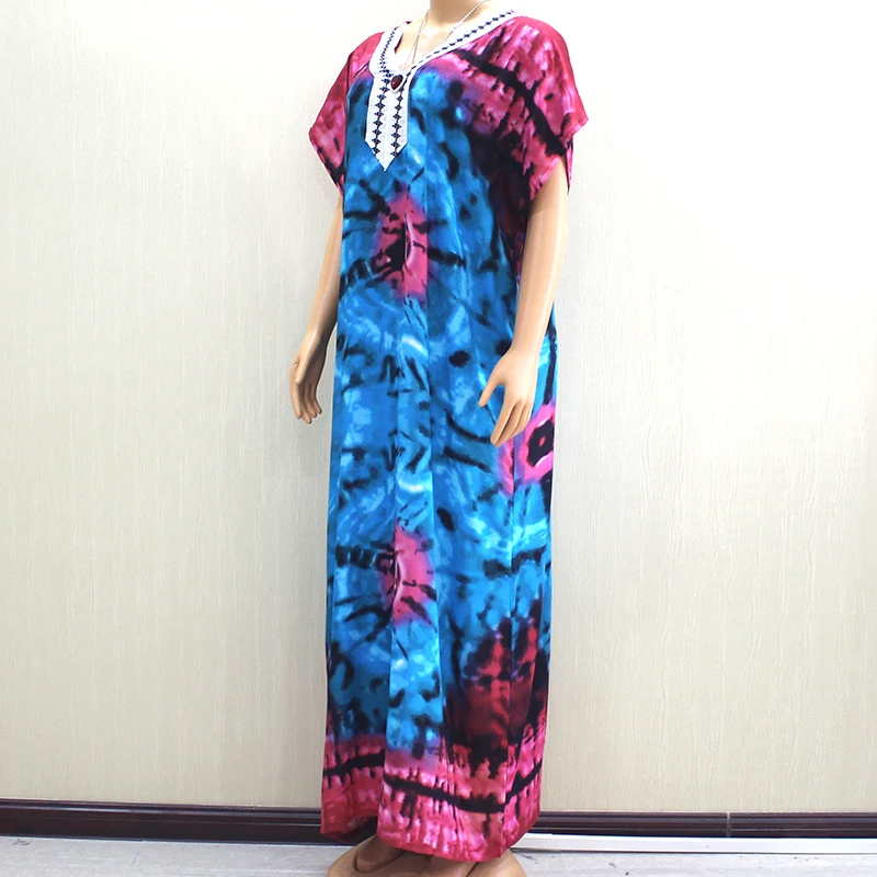 2019 модное чудесное красивое платье с рисунком 100% хлопок аппликация v-образный