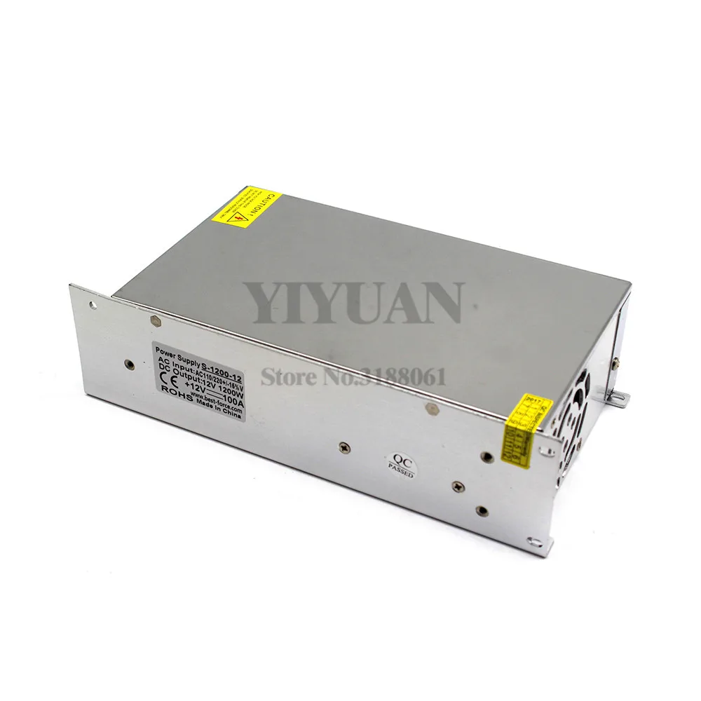Драйвер адаптера питания DC12V 100A 1200 Вт Трансформатор 110 В 220 переменный ток 12 SMPS