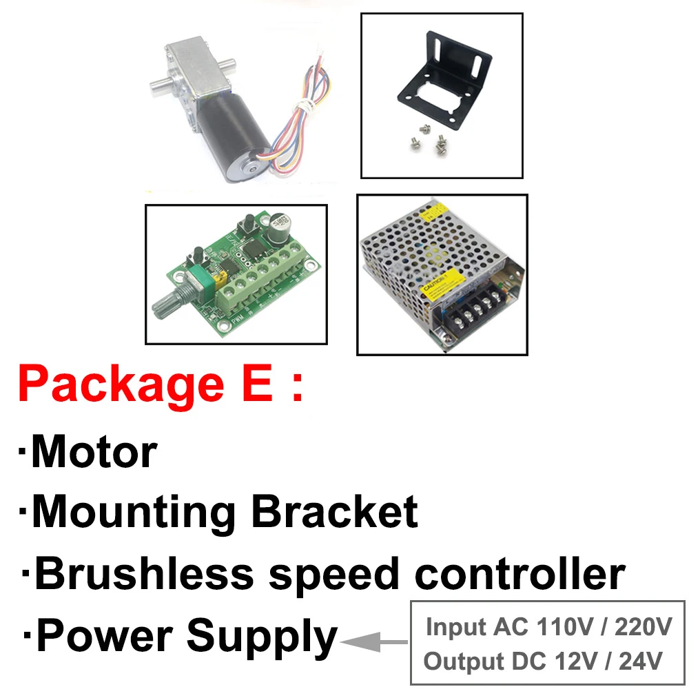 

Double Shaft Length 15mm Brushless Gear Motor DC 12V 24V Electric Motors BLDC 12 Volt High Torque Reducer Speed PWM 5840-3650