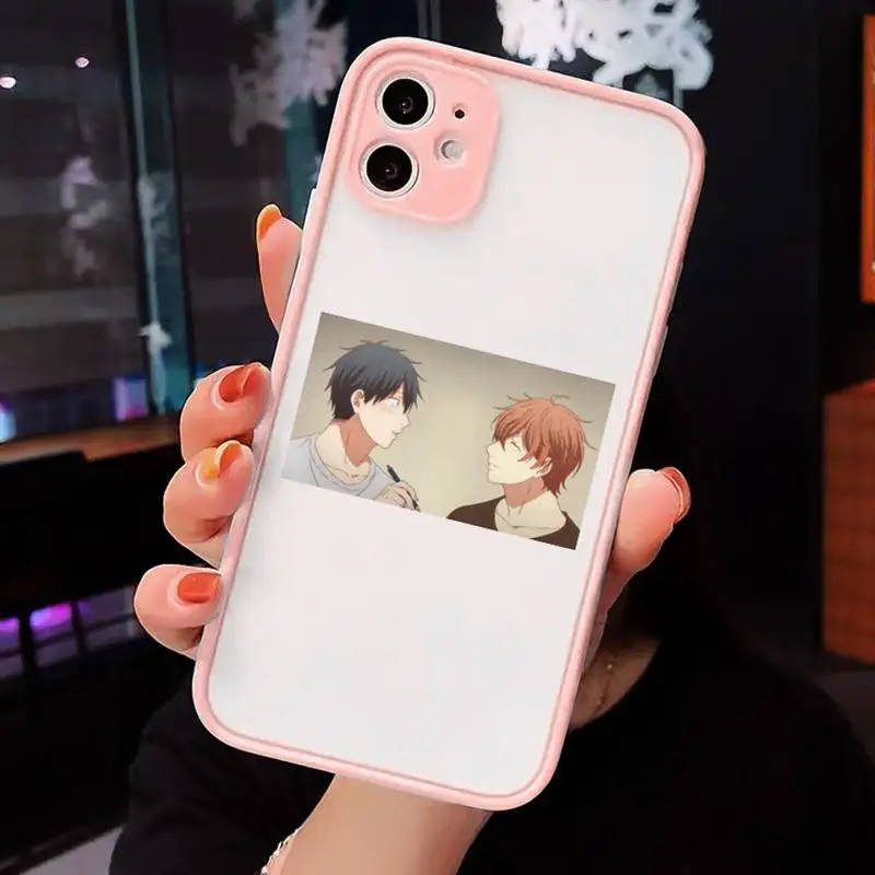 

Given Anime Phone Case For iPhone 12 11 Mini Pro XR XS Max 7 8 Plus X Matte transparent Pink Back Cover