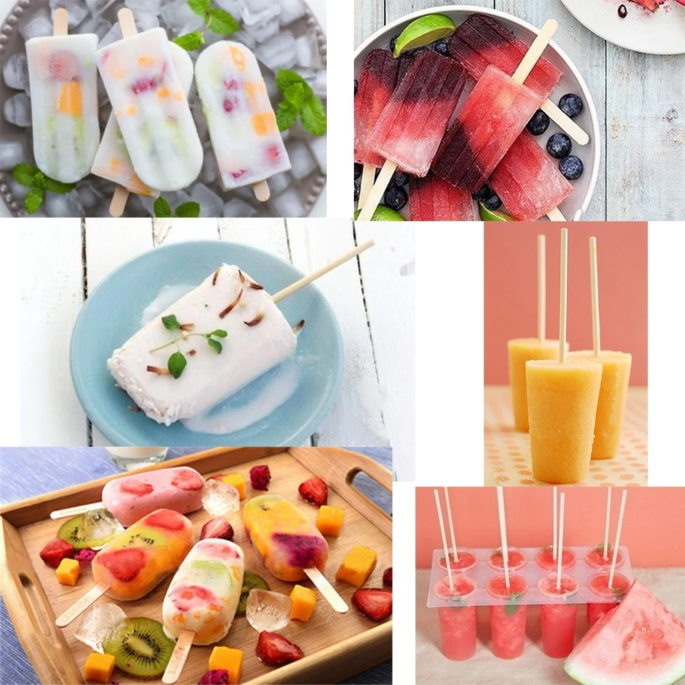 50 шт./лот, креативные деревянные DIY ремесла, красочные деревянные палочки для мороженого, палочки для матча, детские домашние игрушки ручной работы, пищевые материалы DIY
