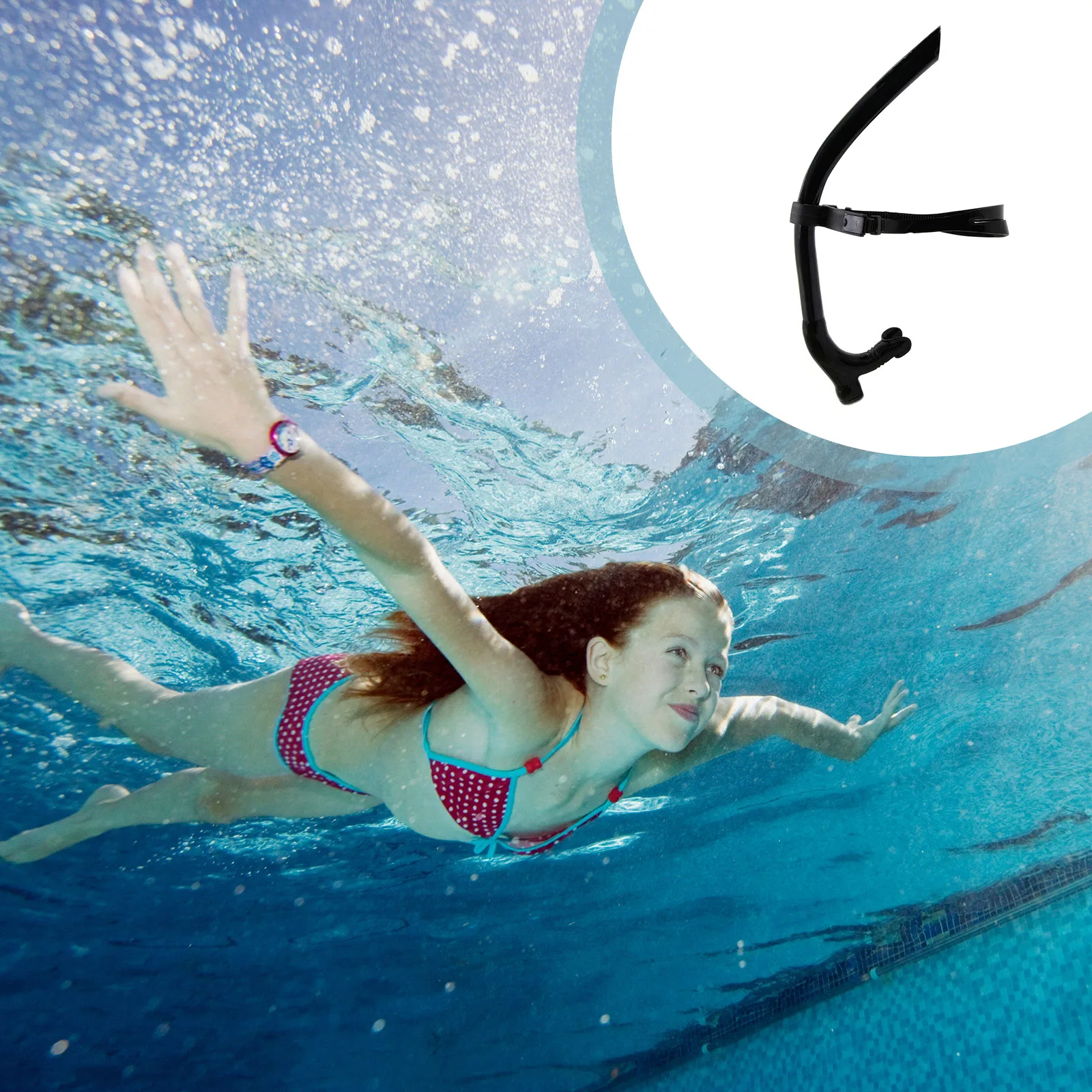 

Swimming Front Snorkel Training Breathing Tube Lightweight Silicone Front Snorkeling Gear Snorkel Set For Adult swim Beginner