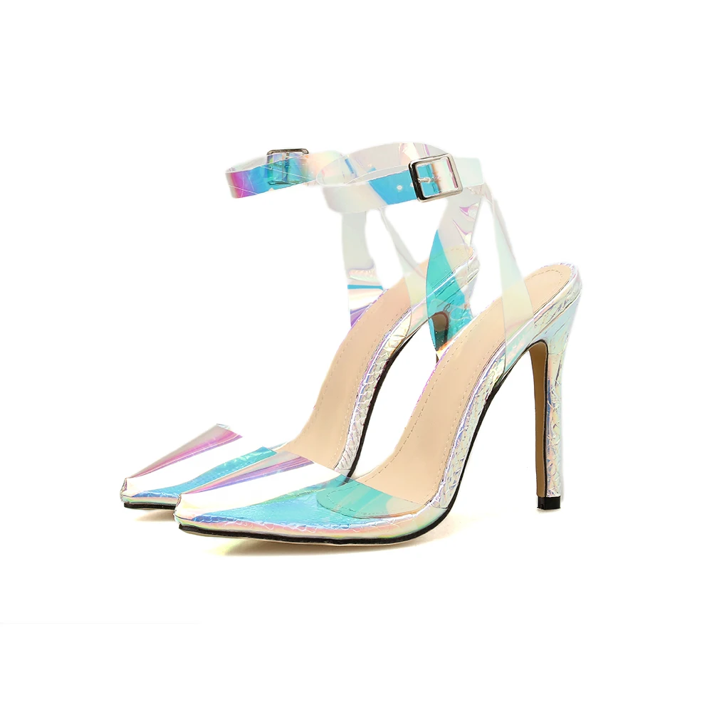 MONMOIRA/женские босоножки из прозрачного ПВХ на высоком каблуке пикантные вечерние