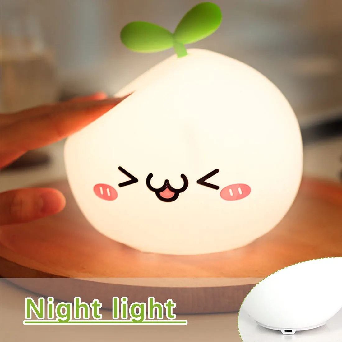 

New Cute Silicone Night Light Creative Touch Sensor Pat Light 8 Hours Working USB Color Light Bedroom with Sleeping Light
