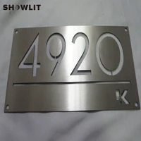 Custom Made Company Signs Brushed Stainless Steel Metal Plaques