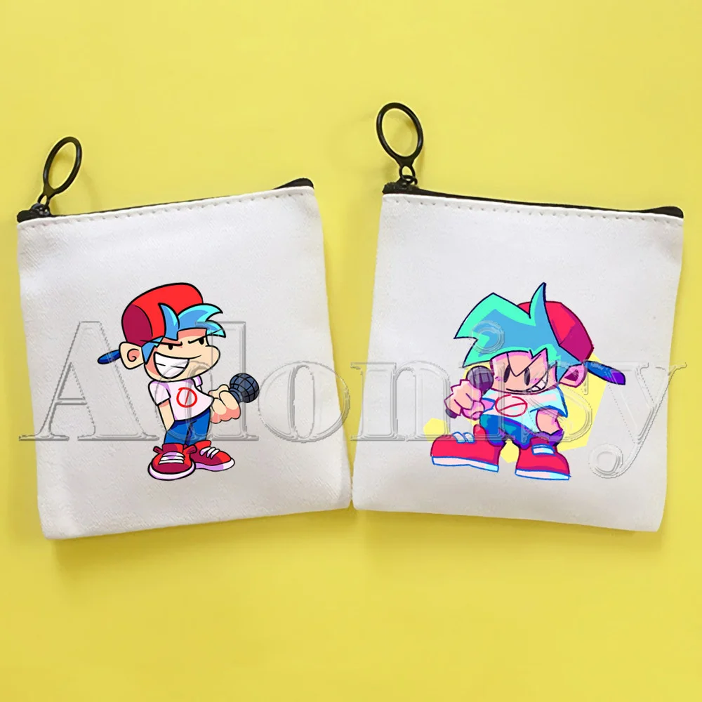 

Friday Night Funkin Canvas Card Coin Purse Female Cute Simple Coin Mini Zipper Bag