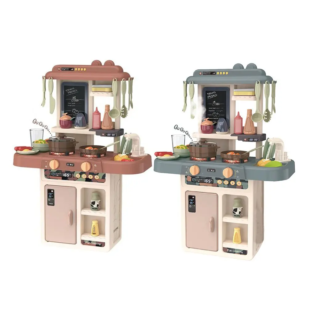 

Kitchen Play Set With Accessories Mini Kitchen Set With Realistic Light Sound Steam Simulation Indoor Games