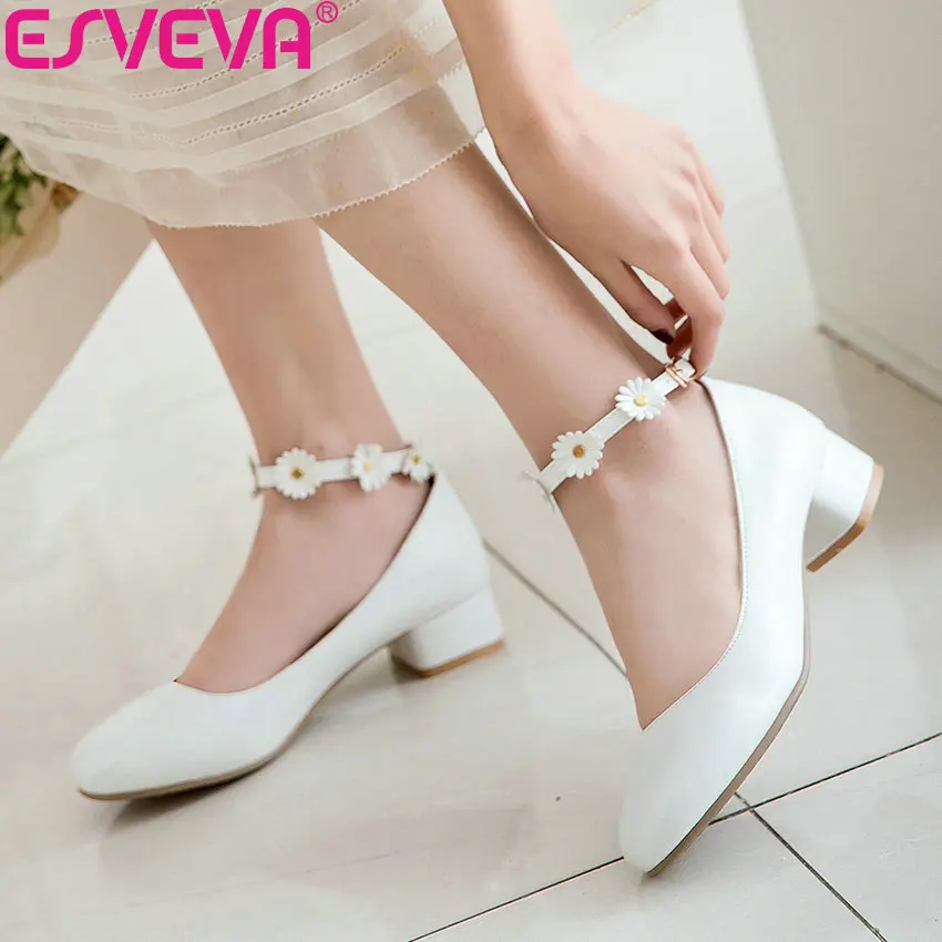 Женские туфли лодочки ESVEVA повседневные ручной работы с закругленным носком