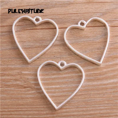 Bright silver 10 PULCHRITUDE, 6 шт./лот, 14 видов стилей, ярко-серебристого цвета, сплав, ювелирные изделия, аксессуары, геометрический брелок, полый клей, пустая подвеска, поднос, ободок - Окраска металла: Bright silver 10