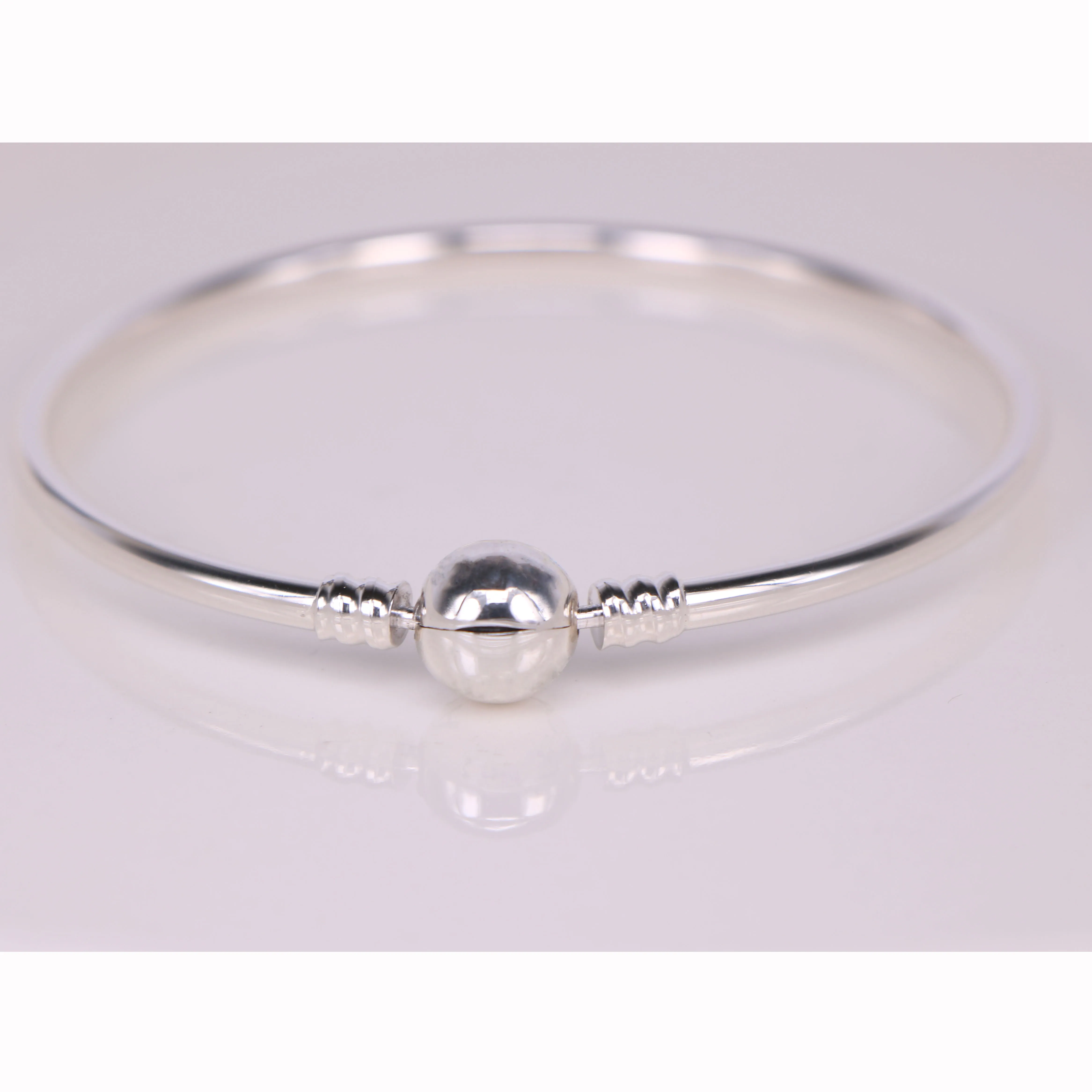 Оригинальный Классический Браслет Шарм из серебра 100% пробы для бусин Pandora в