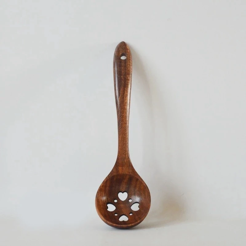 

Kitchen Tool Set Thailand Teak Natural Wood Tableware Spoon Ladle Turner Long Rice Colander Soup Skimmer Cooking
