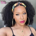 Парик Tinashe из кудрявых, афро, плотность парик с головной повязкой, 150, бразильский, без клея, для чернокожих женщин