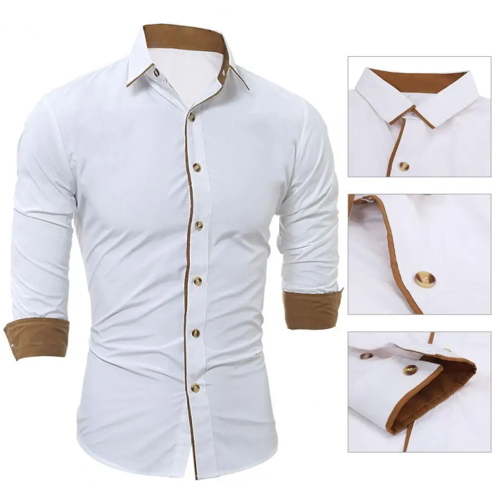 

Men Shirt Great Formal Anti-wrinkle Casual Spring Shirt for Business Situation Autumn Shirt Autumn Shirt