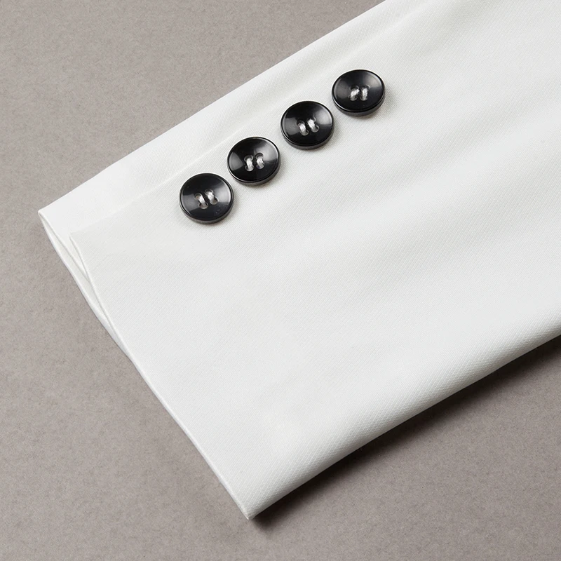 YIGELILA New Fashion White Suits V-neck Full Sleeves With Belt Suits High Quality Office Lady Suits 91029+5927