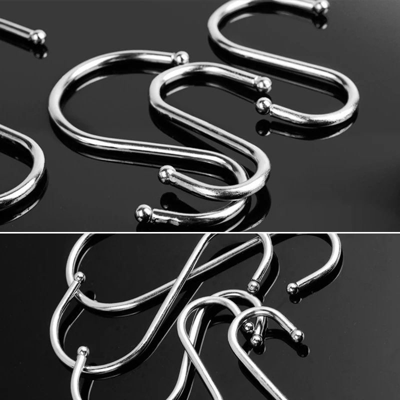5 шт. металлические S образные крючки для хранения вещей|Крючки и направляющие| |