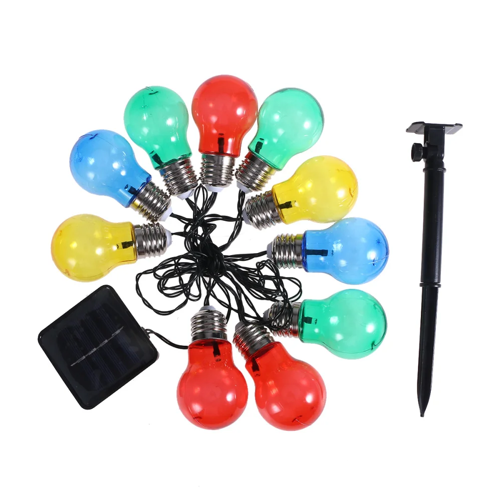 

Solar LEDS Bulb Lights Outdoor Lights for Dormitory Courtyard Garden Patio Wedding Party Decoration (Colorful Bulbs F5 10 Bul