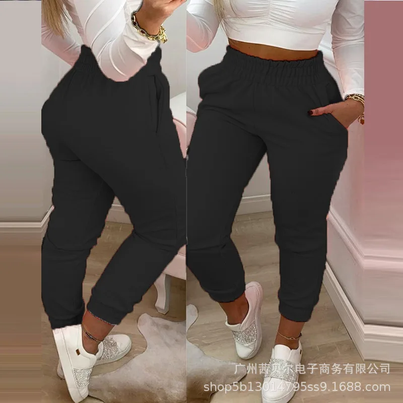 

2021 summer new fashion pink casual trousers jeans for women