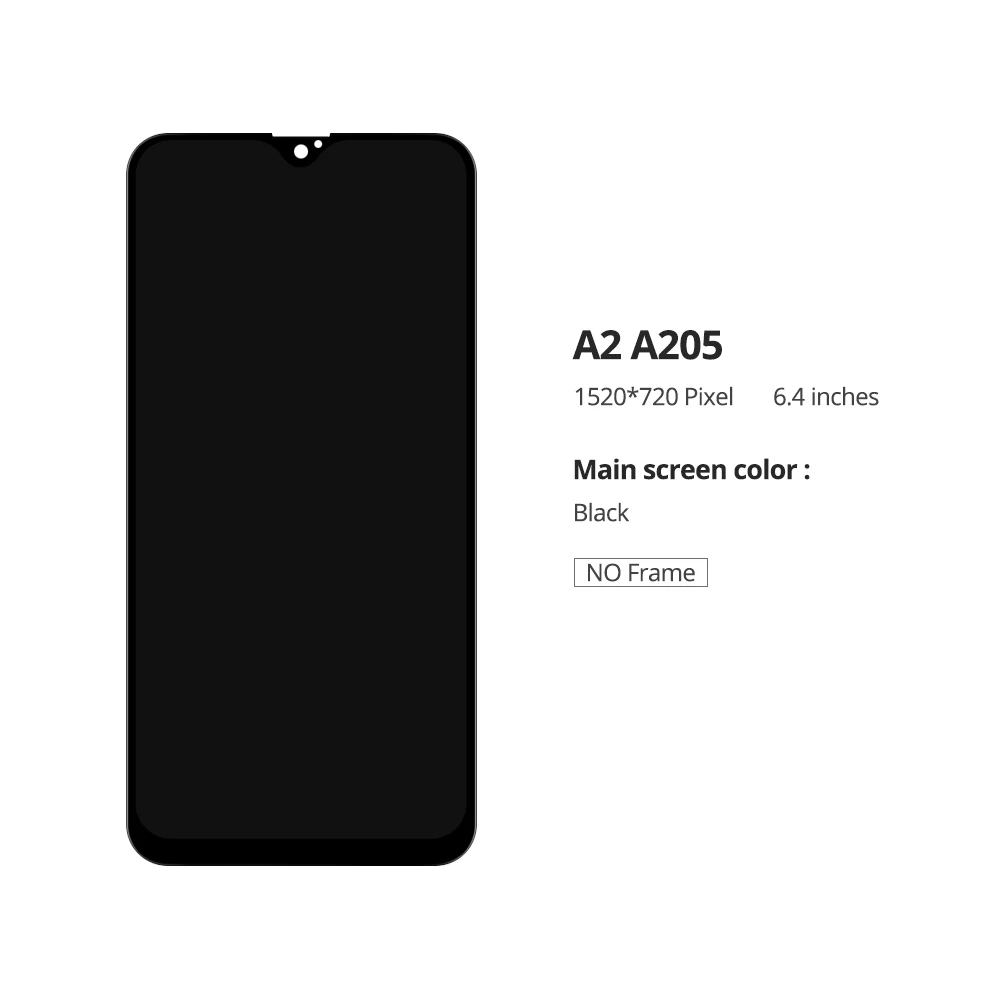 6,0 дюймов A20 дисплей для samsung galaxy A20 lcd дигитайзер A205/DS A205F A205FD A205A дисплей кодирующий преобразователь сенсорного экрана в сборе