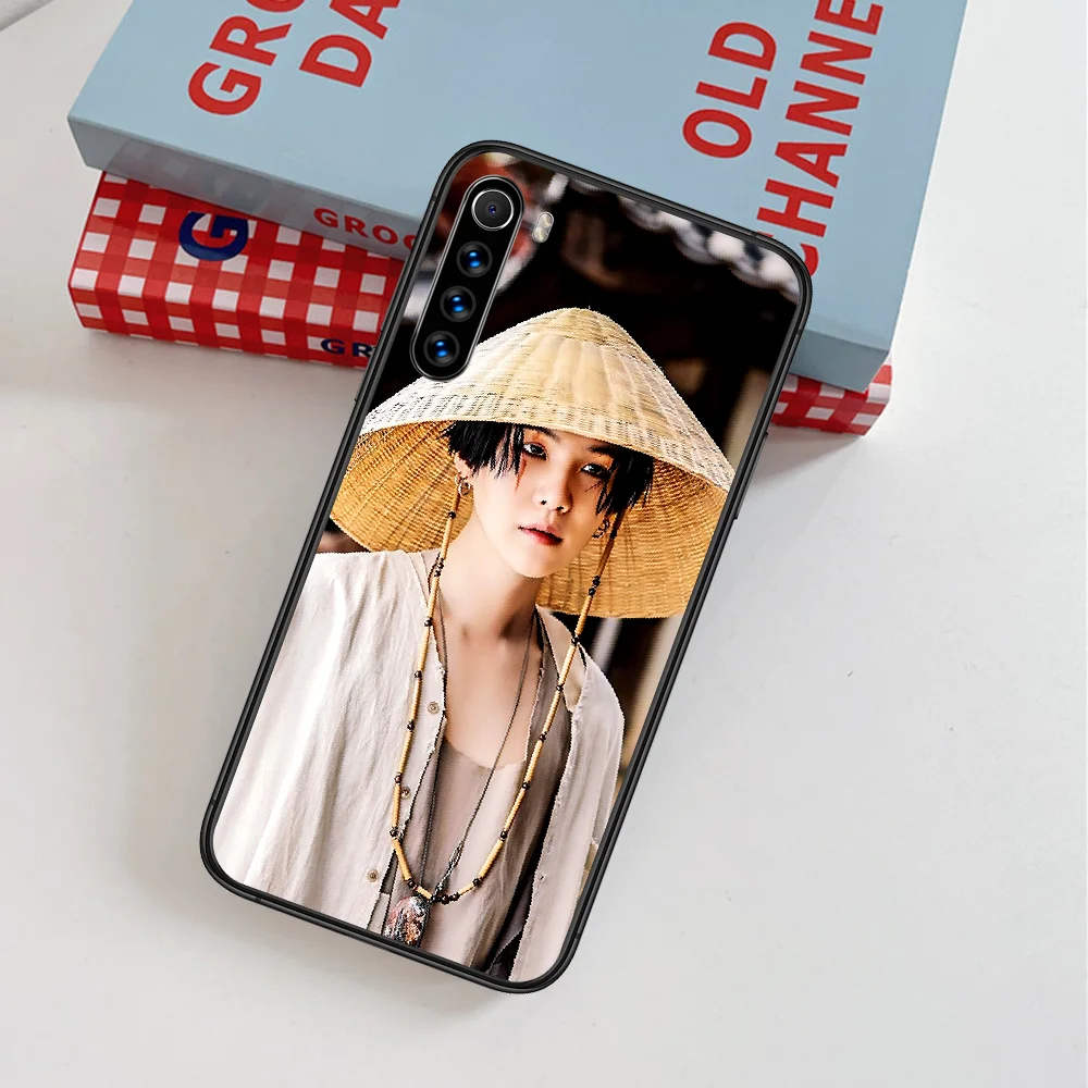 

Agust D Suga King Bangtan Boys Phone Case For Xiaomi Redmi Note 7 8 8T 9 9S 4X 7 7A 9A K30 Pro Ultra black Coque Fashion Bumper