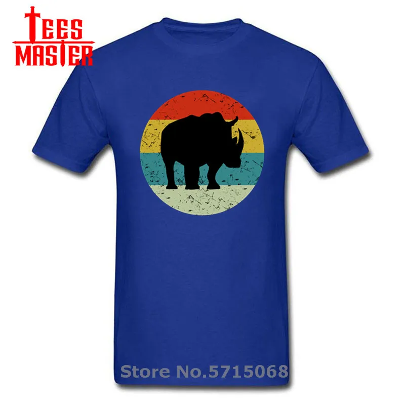 Новое поступление 3D Ретро Винтаж носорог футболка для мужчин аниме принтом
