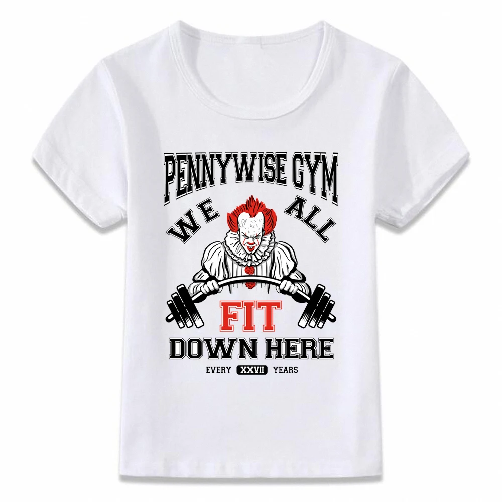 4H0018U Детская одежда футболка ужас детский сад Pennywise клоун призрак лицо Чаки пила подарок на Хэллоуин мальчики девочки футболка для малыша - Цвет: 4H0018U