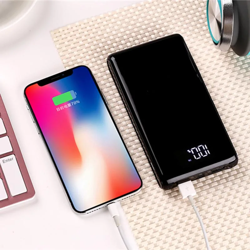 

Dual USB Power Bank Case Shell DIY Kit Battery Charger with Type-C & Micro USB Input GK99