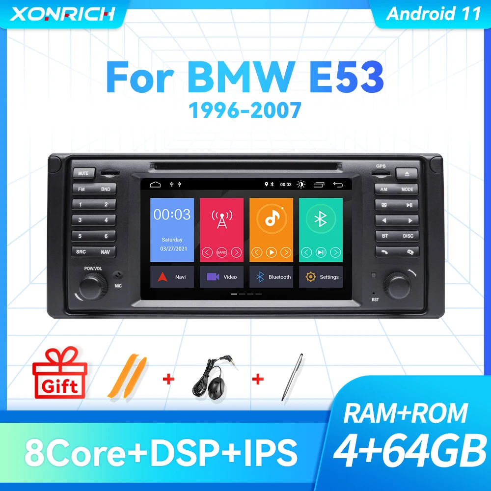 

Автомобильный мультимедийный плеер IPS DSP Android 11 для BMW X5 E53 E39 DVD Радио аудио GPS Стерео навигация 8 ядер Carplay RDS 4 ГБ 64 ГБ
