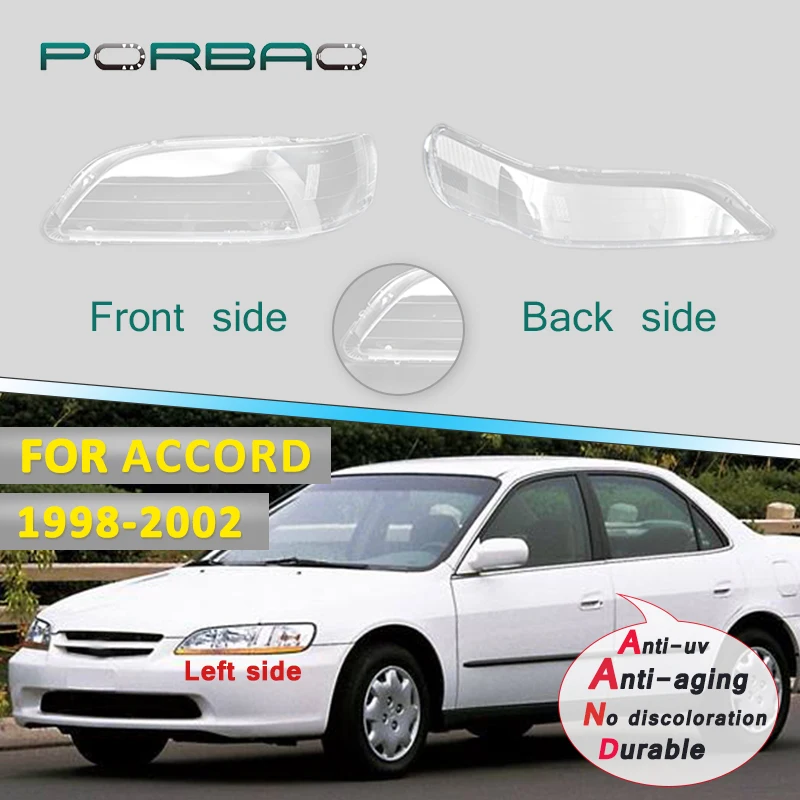 

Headlight Headlamp Clear Lens Shell Cover For Honda Accord 98-02 Transparent Glass Lens Cover Lampshade Lens Replacement DIY
