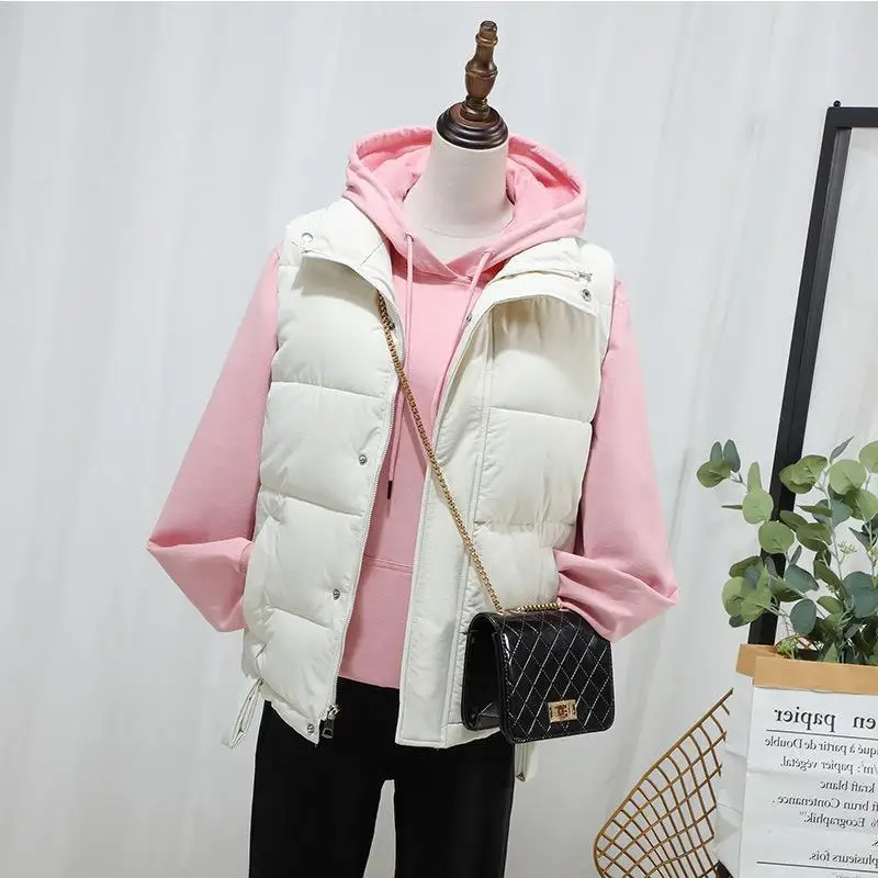 Vests Women Casual Solid Large Size Autumn All-match Warm Sleeveless Comfortable Female Waistcoats Simple Style