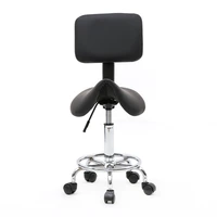 bar stool saddle shape adjustable salon stool with back black spa tattoo facial massage salon furniture